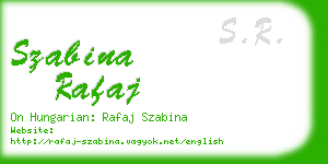 szabina rafaj business card